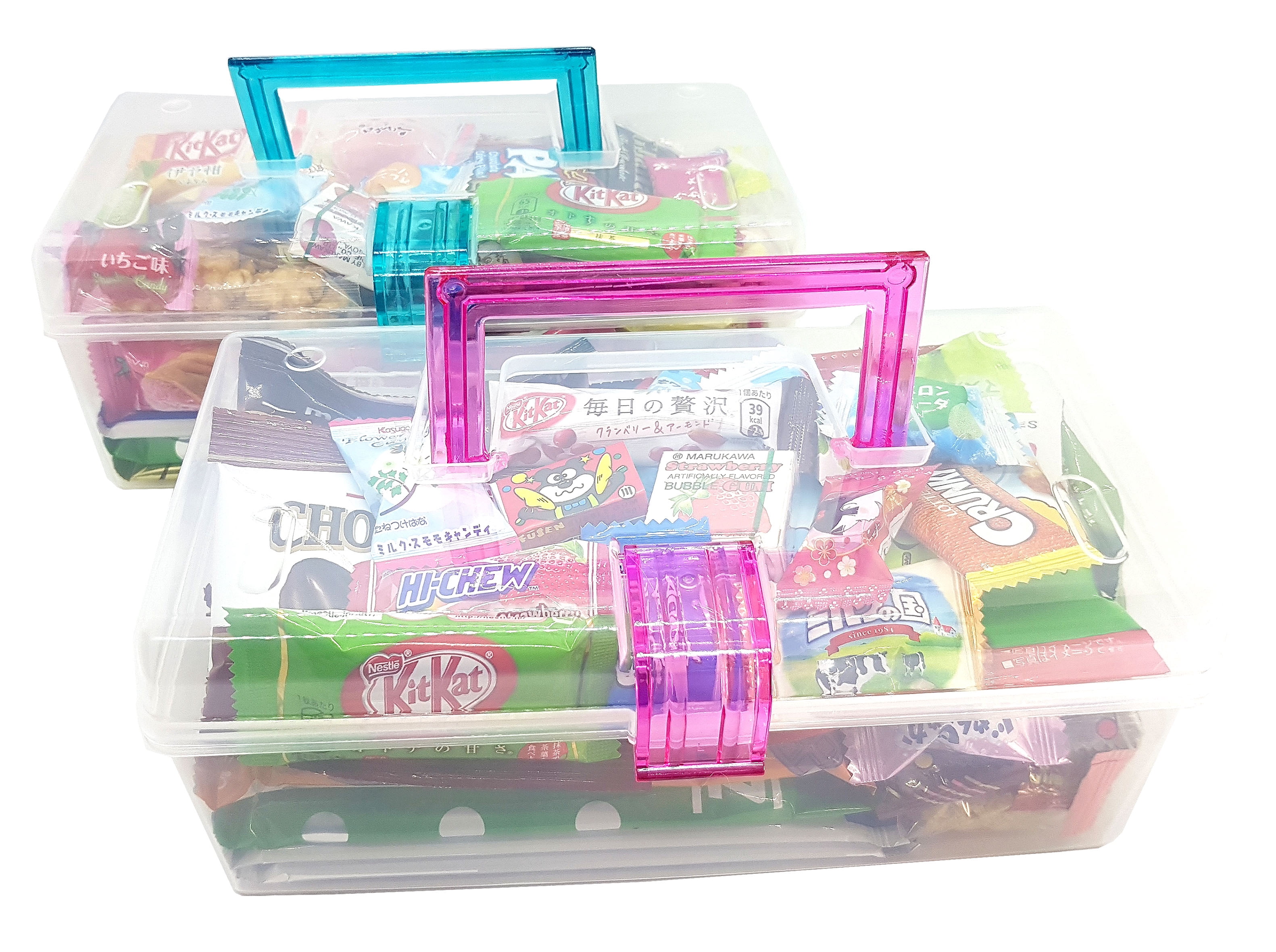 Japanese Snacks Dagashi Assorted Gift Box in Reusable Tote Box 40 Pieces