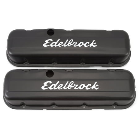 Edelbrock 4483 Signature Series Valve Cover; Chevy Big-Block 396-454; Low Profile; (Best Low Profile Gas Block)