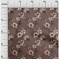 thumbnail image 2 of oneOone Cotton Silk Brown Fabric Floral Craft Projects Decor Fabric Printed By The Yard 42 Inch Wide-XN, 2 of 6