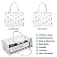 thumbnail image 2 of Large Capacity Tote Bag,Minimalist Halloween Ghost Pattern Handbag Fashion Luxury Tote Bag,15.7"x13"x 5.1" Inches,Laptop Compatible, 2 of 6