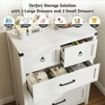 thumbnail image 5 of VEANERWOOD White Tall Dresser Wood 6 Drawer Dressers for Bedroom, Modern Wood Chest of Drawers with Metal Handle, Storage Cabinet for Living Room, Hallway, 5 of 7