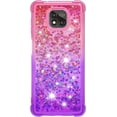 thumbnail image 2 of Case for Motorola Moto G Power 2021,Creativity Clear Gradient Quicksand Glitter Flowing Liquid Floating TPU Case Bling Diamond Sparkle Cover for Moto G Power 2021 JB Pink Mauve, 2 of 7
