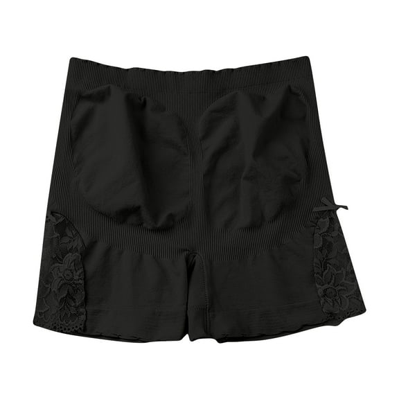 Riecok Womens Brief Underwear Lace High Waisted Tummy Control Butt Lifting Comfortable Underwear Panties Black Free Size