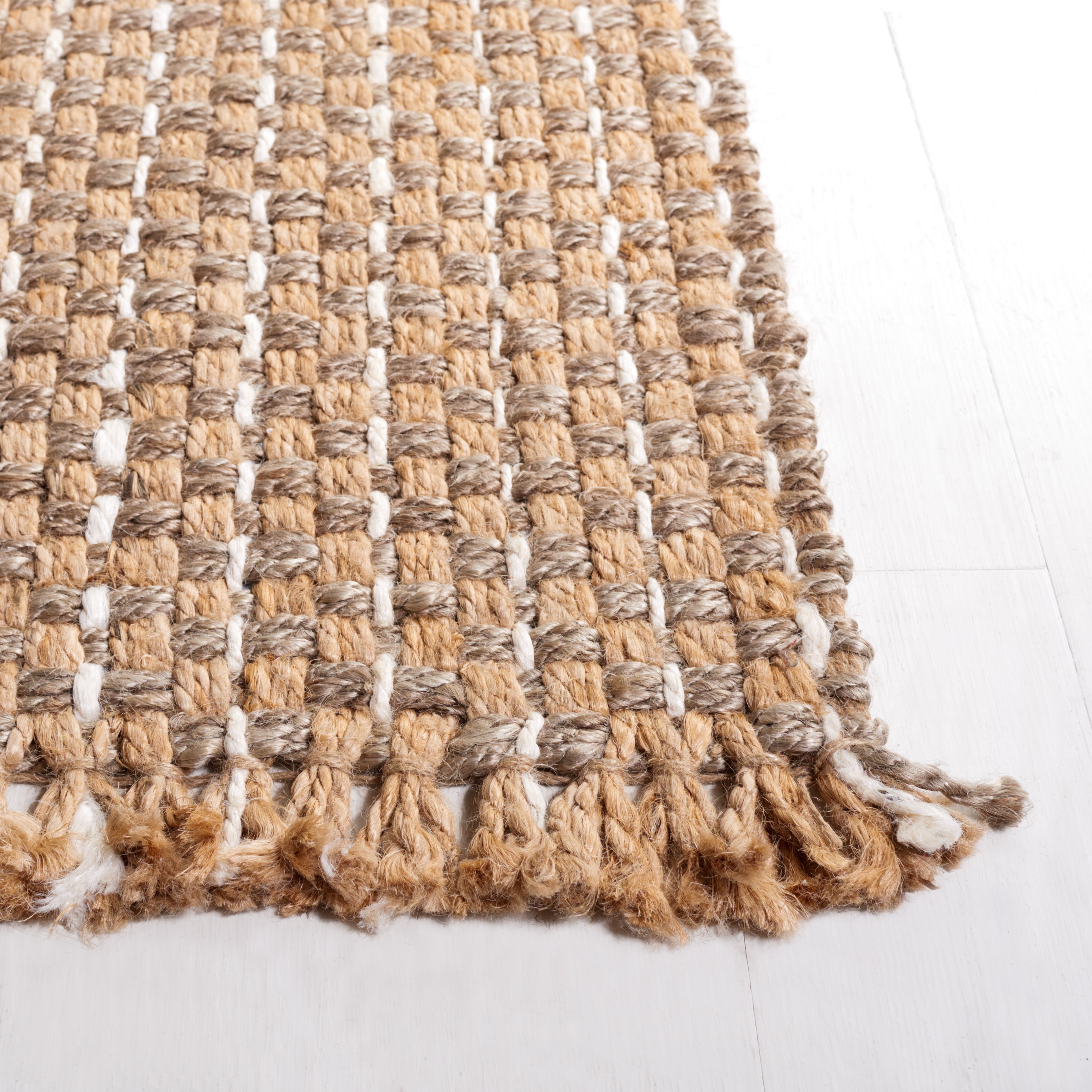 SAFAVIEH Natural Fiber Terrance Solid Area Rug, Natural/Ivory, 5' x 8'