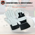 thumbnail image 2 of Daniel Smart All-purpose Goatskin Leather Work Gloves Protective hand gloves for maximum protection Durable & Comfort, 2 of 6