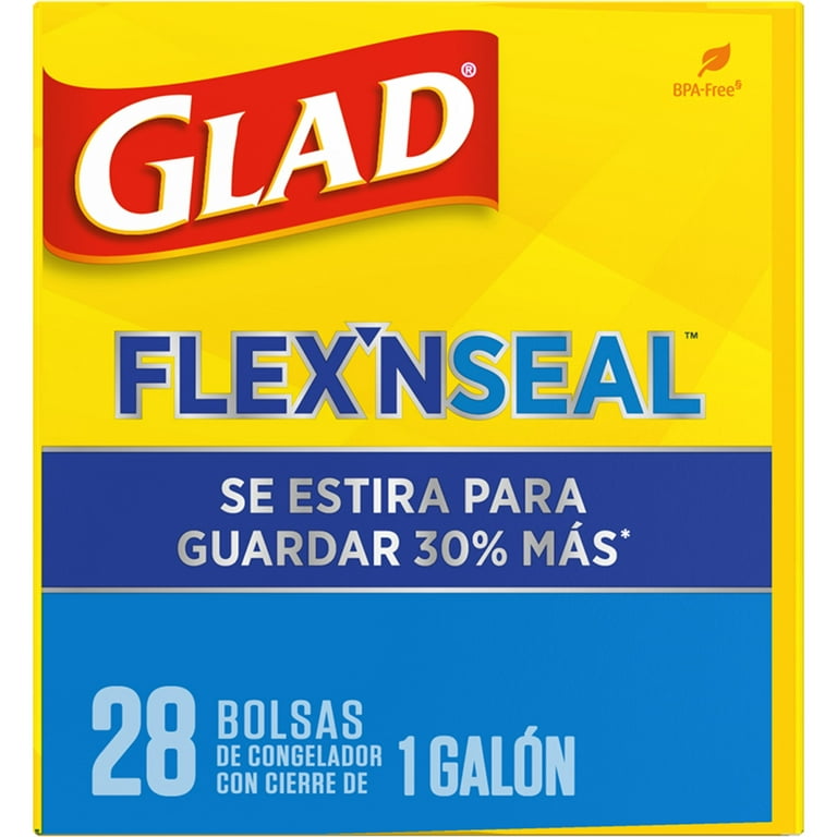 Glad FLEX'NSEAL Zipper Freezer Storage Gallon Bags (Pack of 2), 2 pack -  Harris Teeter