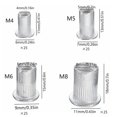 thumbnail image 5 of 100 pieces Crimp Nuts M4M5M6M8, Rivet Nuts Threaded Insert, Crimp Nuts in Stainless Steel, Used to Repair Furniture Decoration Crafts, 5 of 5