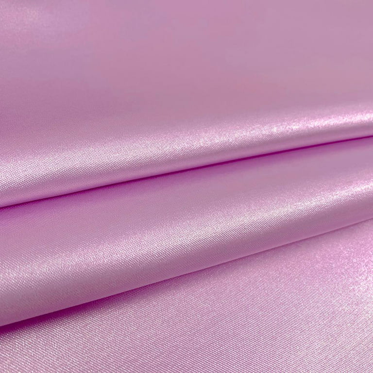 Lightweight satin fabric by the yard - Dusty purple and pink