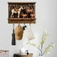 thumbnail image 4 of Perchero de pared de madera con panel plano y grabado ecuestre – Organizador de llaves y correas Sturkey para la entrada, el cuarto de aperos o la decoración de la cabaña., 4 of 9