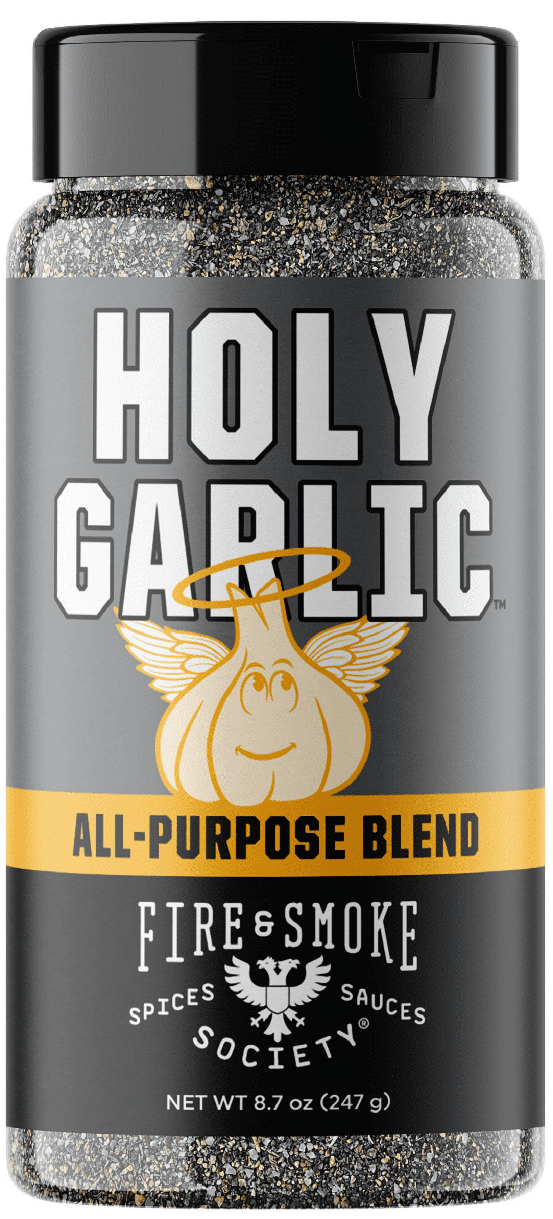 Fire & Smoke Society Holy Garlic All Purpose Seasoning, 8.7 oz Mixed Spices & Seasonings