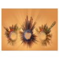 thumbnail image 1 of Design Art Miniature Earth Planets with Skyscrapers Canvas Print, 1 of 3