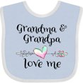 thumbnail image 3 of Inktastic Grandma and Grandpa Love Me Heart Grandchild Boys or Girls Baby Bib, 3 of 4