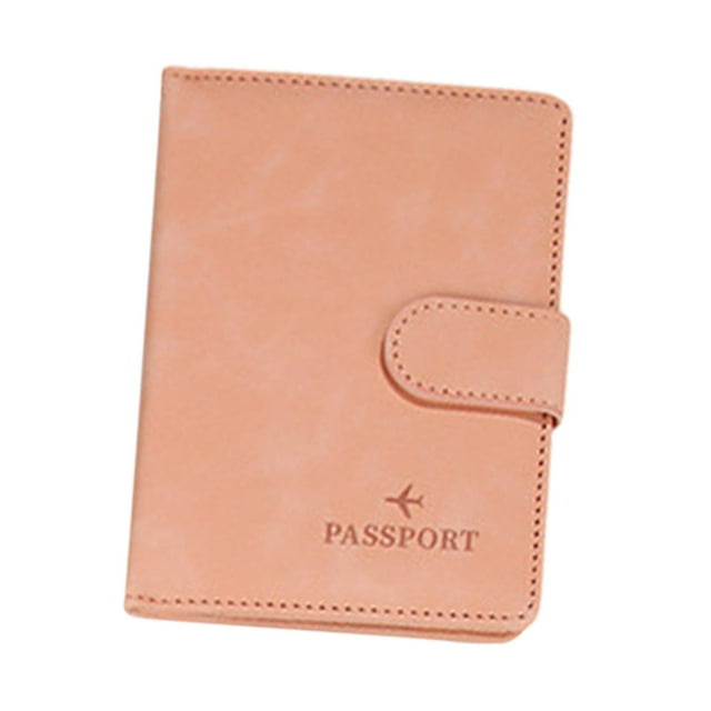 Cartera de cuero de PU para pasaporte, funda de viaje para pasaporte, funda de moda para pasaportes, tarjetero de identificación rosa