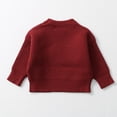 thumbnail image 4 of Rvasteizo Toddler Baby Girls Boys Long Sleeve Sweatshirt Crew Neck Letter Embroidery Knit Warm Sweater Top for Boys Girls 0-27Years, 4 of 4