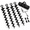 Black-4 Pack, variant on Black 8 Pack Spiral Trampoline Anchors Heavy Duty Ground Anchor Kit