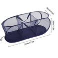 thumbnail image 3 of Laundry Basket Collapsible Laundry Bag Home Storage Three-Grid Storage Basket Black, 3 of 12