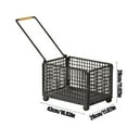 thumbnail image 3 of Merryso Black Foldable Laundry Hamper - Iron Metal, Collapsible Dirty Clothes Basket, Space Saving for Bathroom Bedroom, Multi-Purpose Storage Bin, 3 of 6