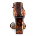 thumbnail image 3 of INC Womens Brown Translucent Straps Ankle Strap Padded Makenna Square Toe Block Heel Zip-Up Dress Sandals Shoes 7 M, 3 of 4