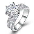 thumbnail image 1 of Anillo de piedra blanca hecho a mano, anillo de compromiso de corte de lujo para mujer, regalo de joyería de boda Wmkox8yii  fajkfhkj3260, 1 of 2