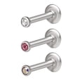 thumbnail image 6 of Body Jewelry Women's Lead Crystal Snap-In Monroe Stud Value Pack, 6 of 7