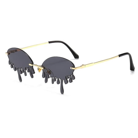 OEC CPO Fashion Rimless Sunglasses Women Men Big Flat Top Glasses Oversized Sunglasses Female Mirror Goggle UV400 O596