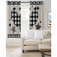 thumbnail image 2 of Chicken Hen Kitchen Curtains Rooster Animals Farmhouse White Black Plaid Vintage Cafe Short Curtains for Bathroom Blackout Window Curtain Small Window Treatment Drapes for Bedroom 42"x45"x2, 2 of 9