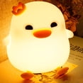 thumbnail image 3 of Lámpara Squishy 1200mAh de la noche del pato del sensor táctil recargable lindo del pato USB, 3 of 9