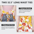 thumbnail image 6 of Autumn Fall Leaves Pattern Apron-Garden Aprons for Women with Pockets-Cotton Linen Waterproof Kitchen Cooking Gardening Aprons Adjustable for Kitchen,Cooking,BBQ and Salon 33"x27", 6 of 7