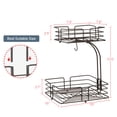 thumbnail image 3 of Fuleadture 2 Tier Disassembly Square Hanging Fruit Baskets with Banana Holders in Kitchen for countertop,(Bronze), 3 of 6