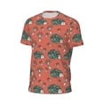 thumbnail image 6 of Wukai Hedgehog Mushroom Print Men's Short-Sleeved Mesh T-Shirt,Quick-Dry Short Sleeve Workout T-Shirt-Medium, 6 of 8