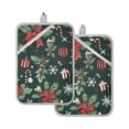 thumbnail image 7 of Yayeee Pot Holders Kitchen Heat Resistant with Pocket 7"x9.8" Cotton Oven Cooking Hot Pads, Green Christmas, 7 of 7