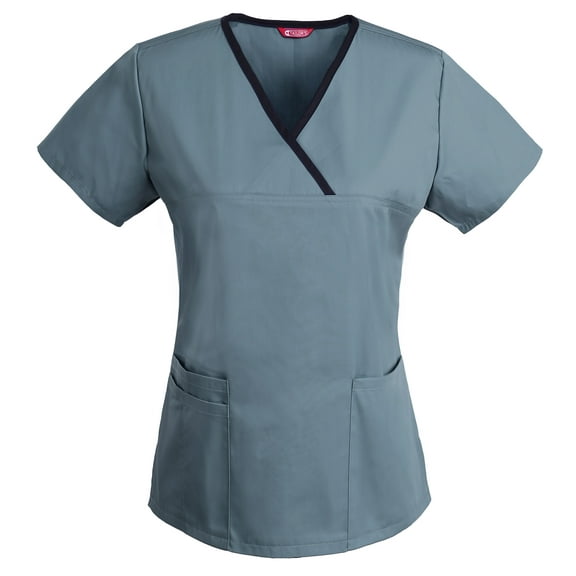 Women's Mock Wrap Scrub Top