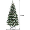 thumbnail image 3 of COSTWAY Árbol de Navidad Artificial con Soporte de Metal,Agujas de PVC,con Decorativa de Frutos Rojos y Nieve para Hogar Oficina Fiesta (Altura 180cm), 3 of 7