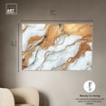 thumbnail image 5 of Gold Marble Boho Neutral Abstract Canvas Wall Art by Art Remedy, Silver Floater Frame, 54"x36", 5 of 7
