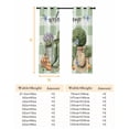 thumbnail image 6 of Fsddascl Green Floral Blackout Curtains for Bedroom/Living Room, Thermal Insulated Kitchen Curtains, Potted Plant Butterfly Flowers Boots Plaid Grommet Darkening Window Treatment Drapes 27.5"x39"x2, 6 of 6