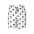 thumbnail image 5 of PAYOHTO Boy Swim Trunks Medium Size 10-12 Teens Boy Beach Board Shorts Black Color Hearts on White Quick Dry Bathing Suit Swimwear, 5 of 9