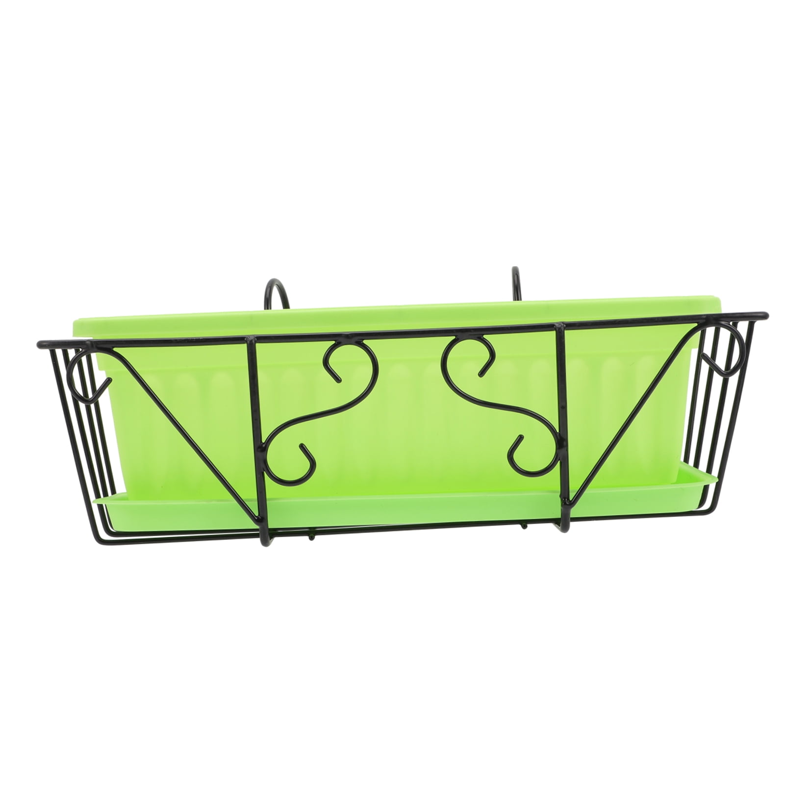 TAILTOSS 1Set Rectangular Vegetable Growing Pots with Iron Rack and Tray for Home Balcony Garden
