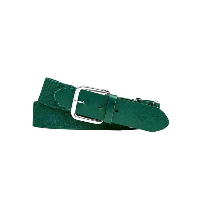 Cinturón de béisbol Mizuno para niños, color verde bosque, talla única