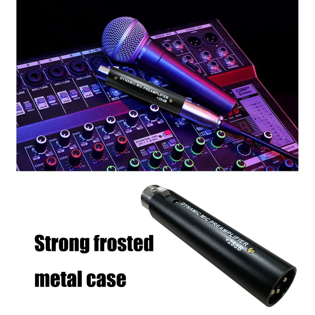 Zeiwohndc HD1 Dynamic Mic Preamplifier 20Hz-20KHz Frequency with 28dB Increase 135Ω