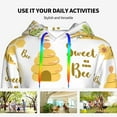 thumbnail image 4 of Picia Farm Bee Cute Honey Pattern Casual Women's Hoodie, Hooded Sweatshirt with Kangaroo Pocket, Comfortable Pullover with Eye-catching Drawstrings-X-Large, 4 of 7