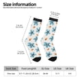 thumbnail image 2 of KLL Flower Leaves Print Cool Socks Men's Women's Crew Socks Funny Crazy Novelty Stockings, 2 of 6