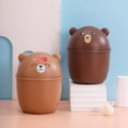 thumbnail image 5 of Countertop Trash Bin Mini Trash Can with Lid Rabbit Shaped Desk Mini Garbage Container Cute Desktop Basket Can Closable Trash Bin for Office Bedroom Mini Trash Holder, 5 of 5