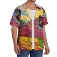 thumbnail image 4 of Xecao offers the Beautiful African Woman for Men's Casual Short-sleeved Shirt, a button-up collared shirt with a pocket, perfect for beach vacations and yacht travel in the Small size., 4 of 7