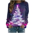 thumbnail image 2 of UPPADA Christmas Sweatshirts for Women Funny Xmas Tree Print Christmas Pullover Tops Graphic Crewneck Shirts Xmas Long Sleeve Shirts Holiday Blouses Multicolor,XXXXL, 2 of 7