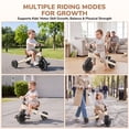 thumbnail image 3 of Wisairt 5-in-1 Toddler Tricycle with Push Handle for 1-3 Years, Toddler Bike, Kids Trike, Balance Bike with Adjustable Seat & Handlebar, Khaki, 3 of 8