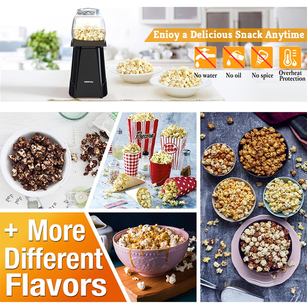 Lowestbest 1200W Hot Air Popcorn Machine, Household Electric Popcorn Machine with Measuring Cup, Fast Popcorn in 3 Minutes, Black Lowestbest 1200W Hot Air Popcorn Machine, Household Electric Popcorn Machine with Measuring Cup, Fast Popcorn in 3 Minutes, Black