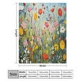 thumbnail image 2 of Watercolor Wildflowers Flannel Throw Blanket for Gifts for Women Men Girls Boys All Seasons, 2 of 8