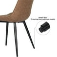 thumbnail image 4 of AVAWING Mid-Century Modern Dining Chairs Set of 2,  Leather Upholstered Leisure, Indoor, Brown, 4 of 6