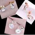 thumbnail image 6 of Hugging IOBI Crystals Stud Earrings 14K White Gold Plated for Women Special Occasion Holiday Birthday Bridal Everyday Wear, 6 of 8