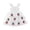 White, variant on Bainana Girls Cherry Print Tulle Dresses Ruffled Sleeve Square Neck Dress Toddler Kids Cute Party Dress Size 12-18 Months Red